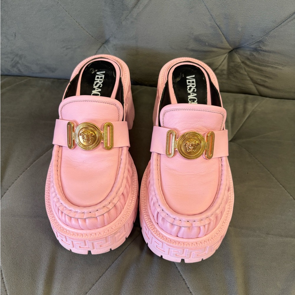 Versace Intrico platform mules